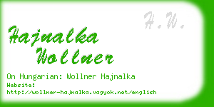 hajnalka wollner business card